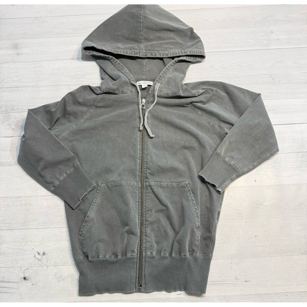 James Perse women's grey zip up sweatshirt size 1
